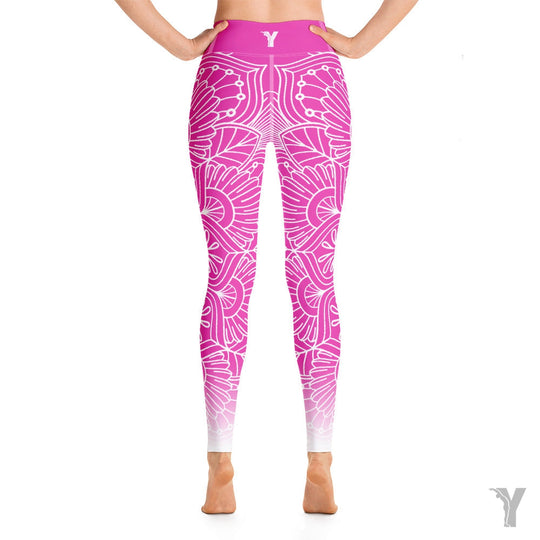 Legging de Yoga - mandala - fuchsia