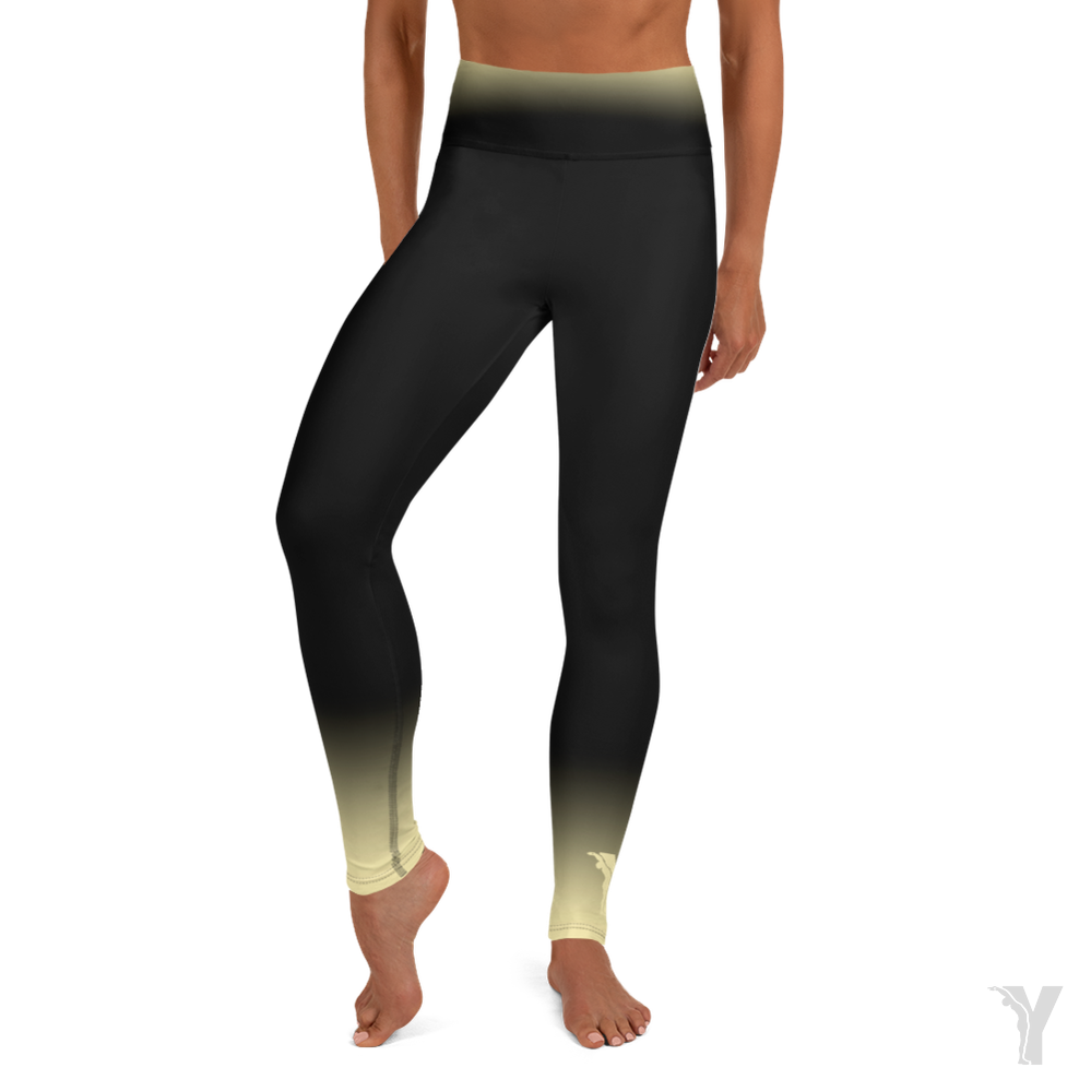 Legging de Yoga - noir dégradé jaune