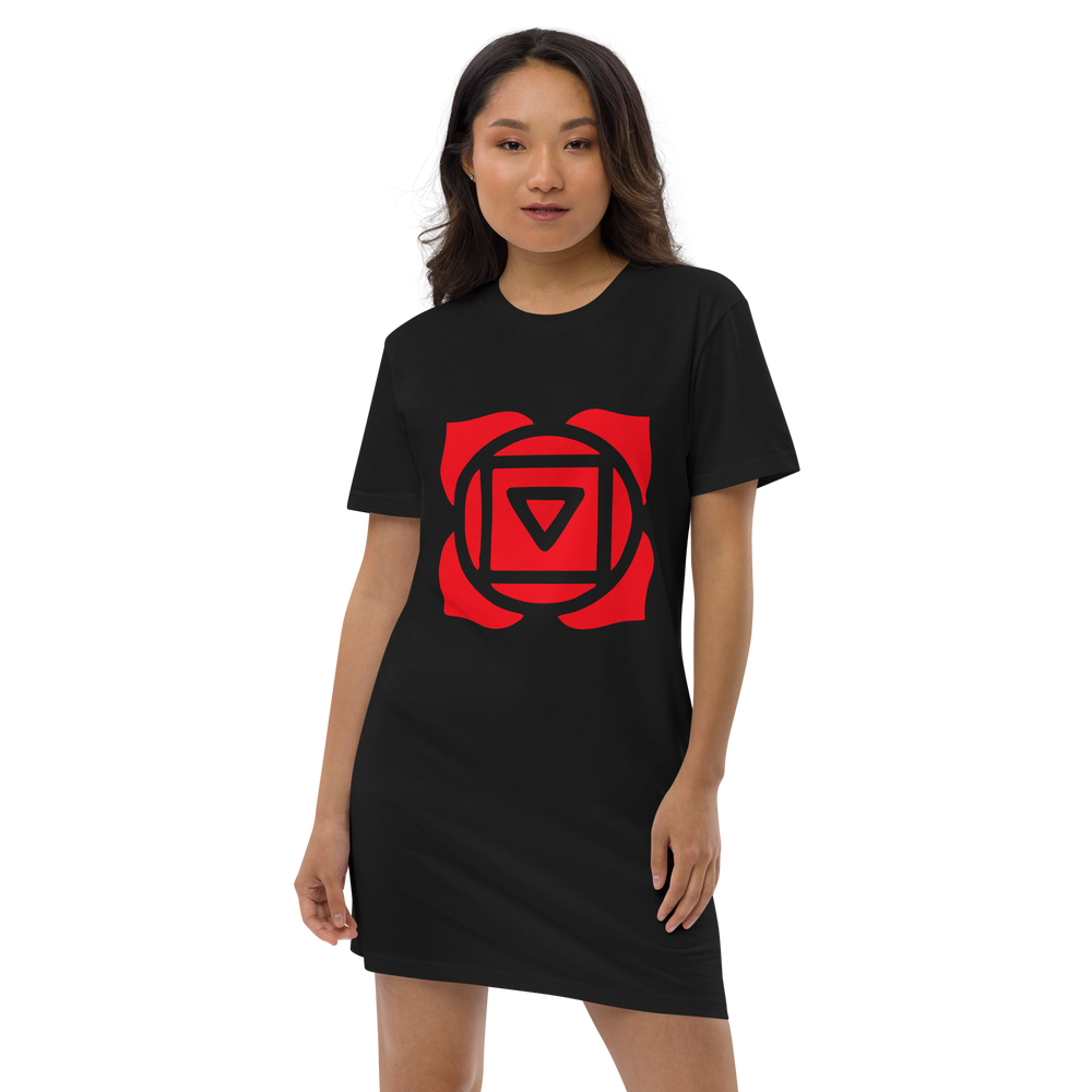 Robe t-shirt en coton bio - chakra racine