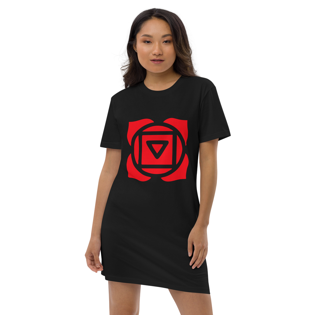 Robe t-shirt en coton bio - chakra racine