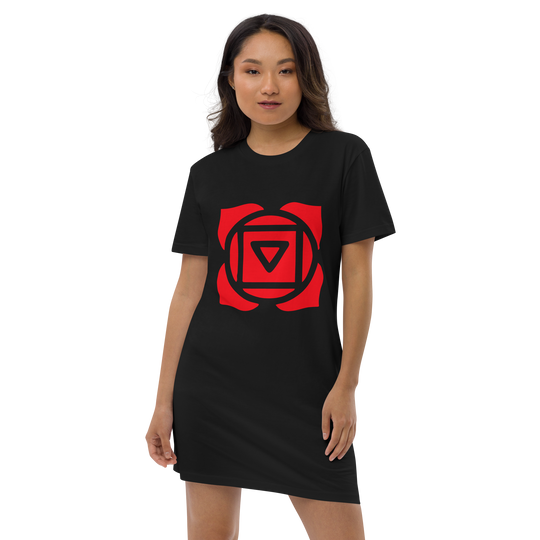 Robe t-shirt en coton bio - chakra racine