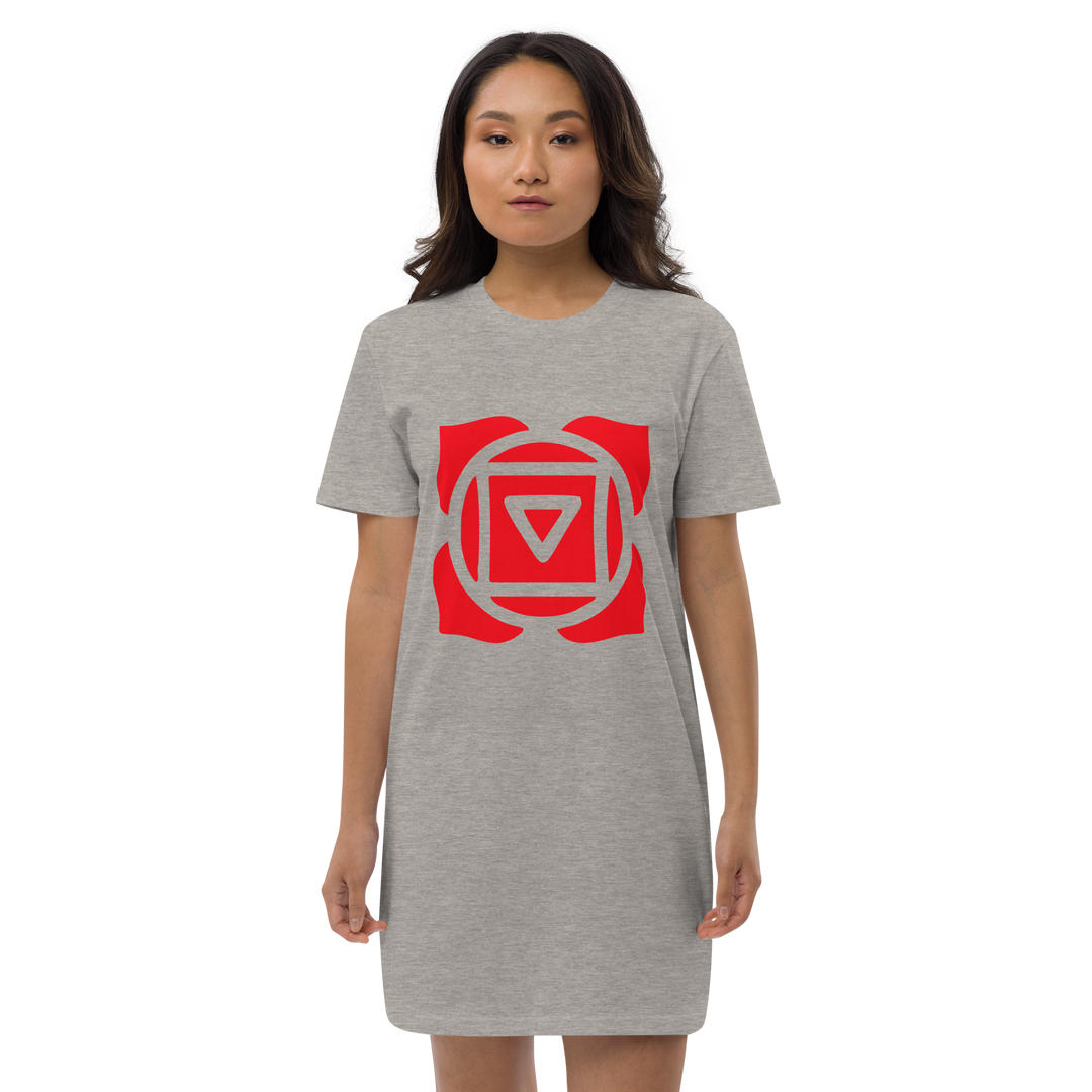 Robe t-shirt en coton bio - chakra racine