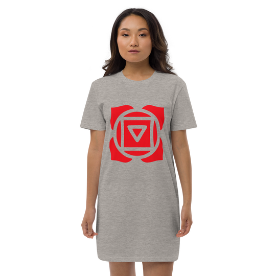 Robe t-shirt en coton bio - chakra racine