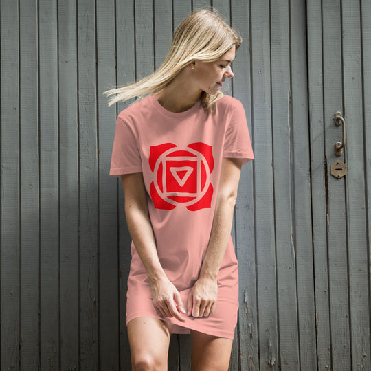 Robe t-shirt en coton bio - chakra racine