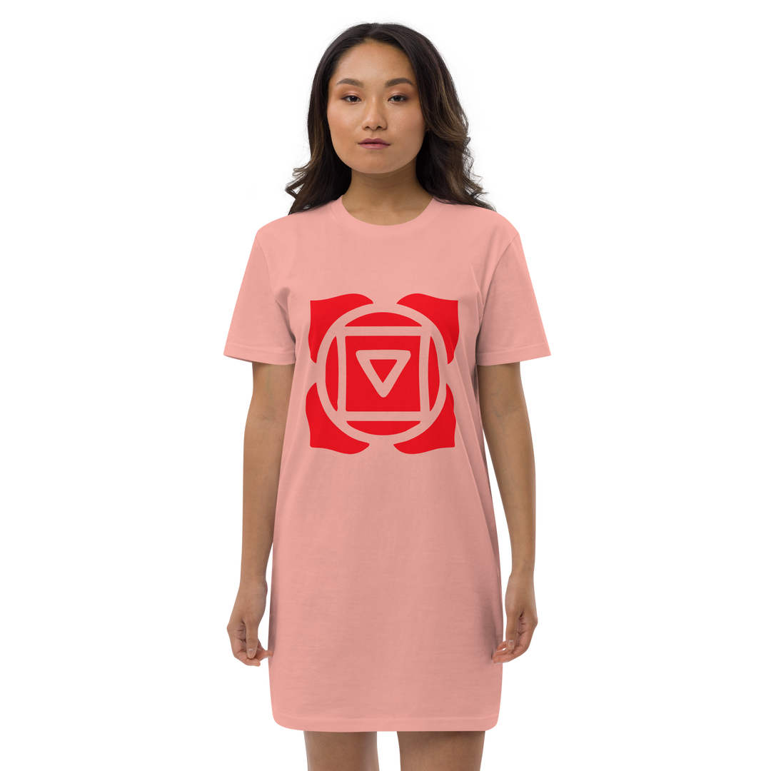 Robe t-shirt en coton bio - chakra racine