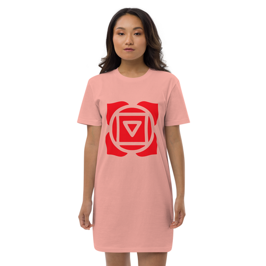 Robe t-shirt en coton bio - chakra racine