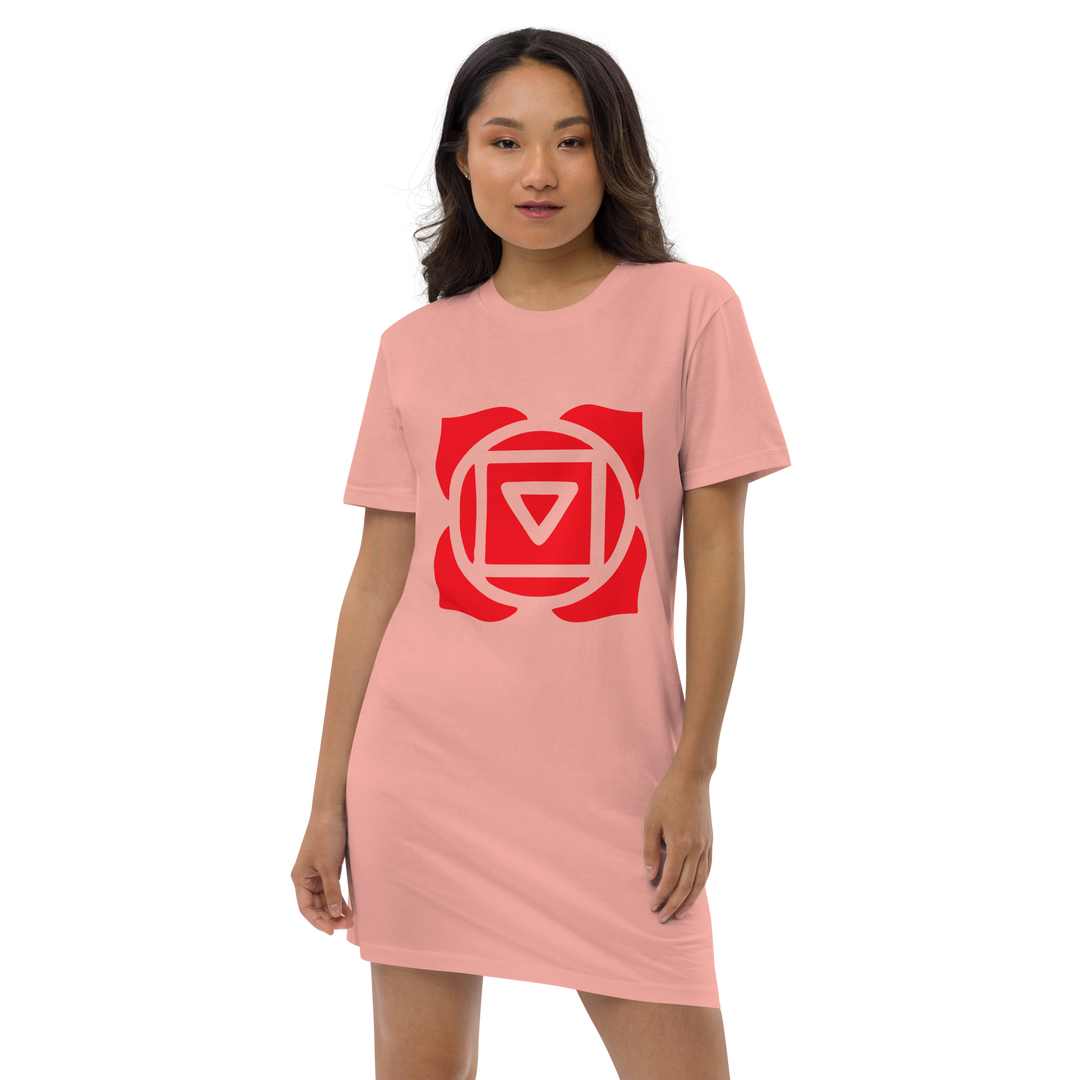 Robe t-shirt en coton bio - chakra racine