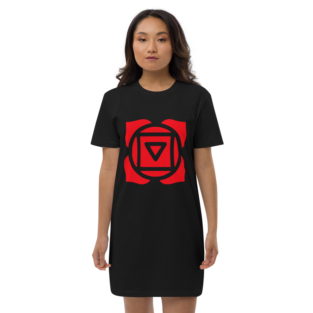 Robe t-shirt en coton bio - chakra racine