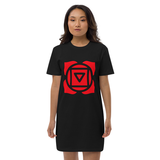 Robe t-shirt en coton bio - chakra racine