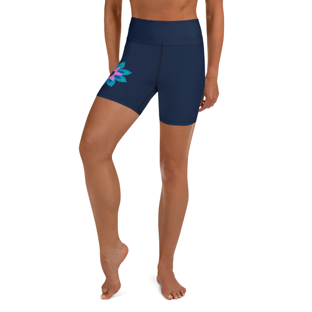Short de Yoga - fleur rose