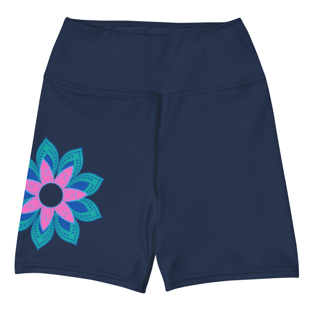Short de Yoga - fleur rose