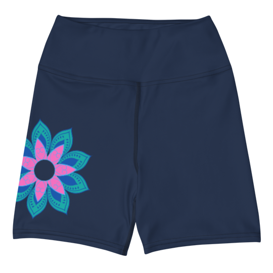 Short de Yoga - fleur rose