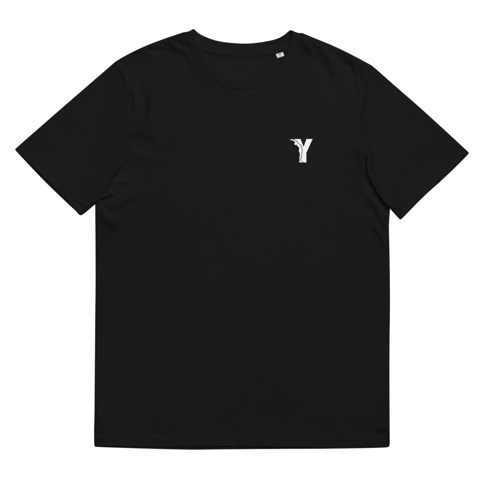 T-shirt Bio- coupe droite - logo Y Blanc-YOFE YOGA