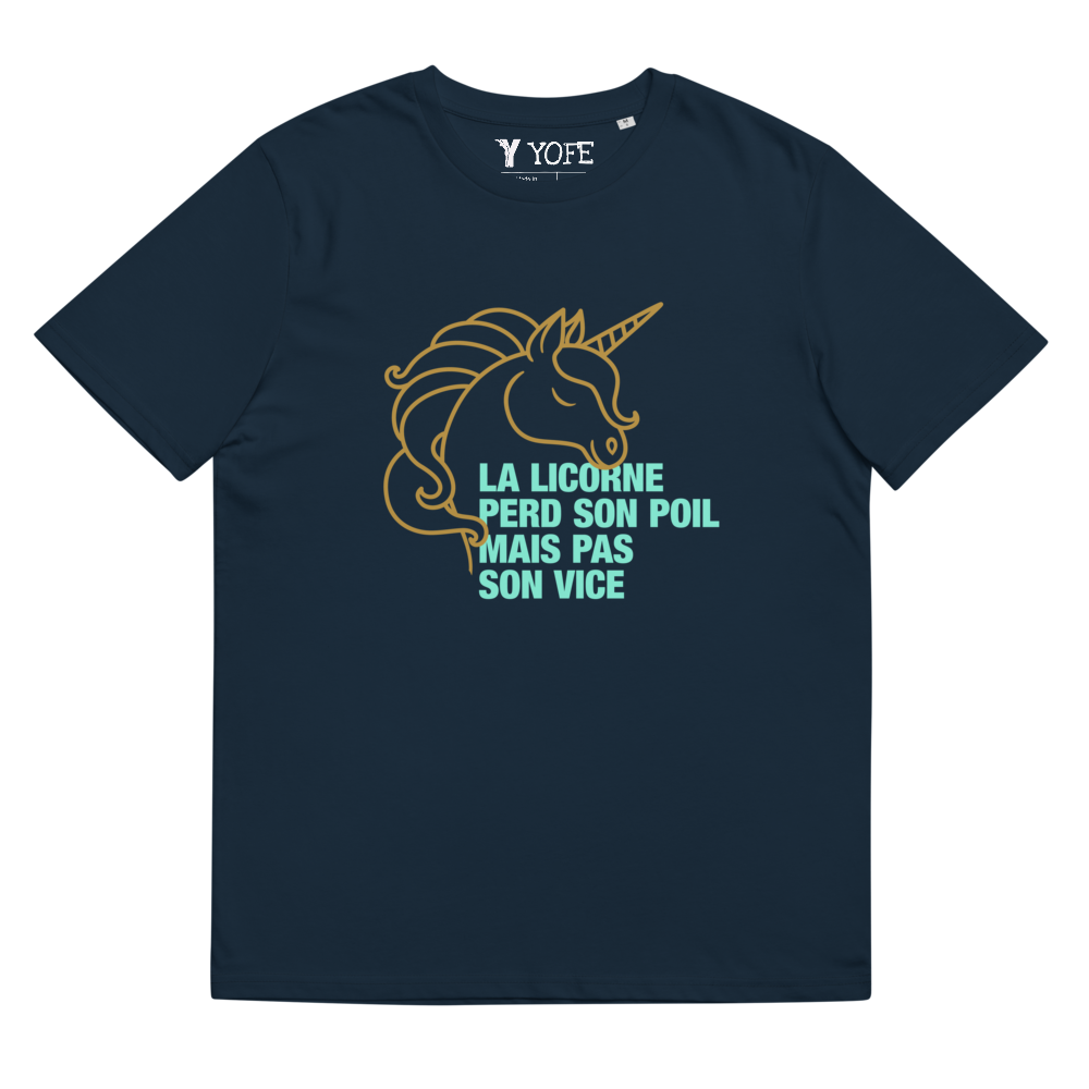 T-shirt - la licorne perd son poil mais pas son vice-YOFE YOGA