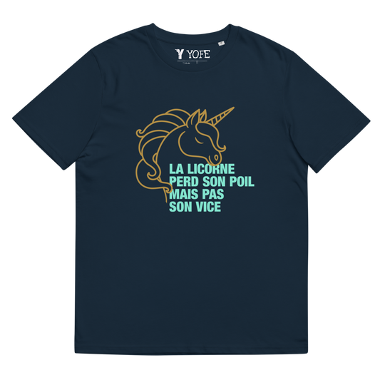 T-shirt - la licorne perd son poil mais pas son vice-YOFE YOGA