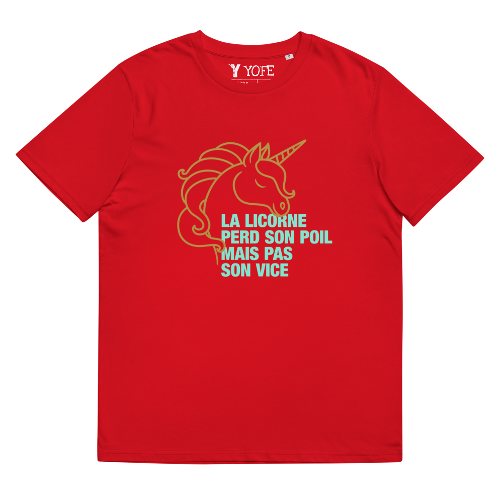 T-shirt - la licorne perd son poil mais pas son vice-YOFE YOGA