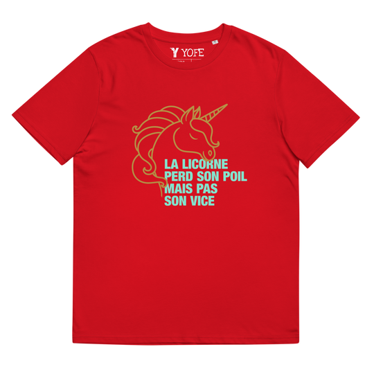T-shirt - la licorne perd son poil mais pas son vice-YOFE YOGA
