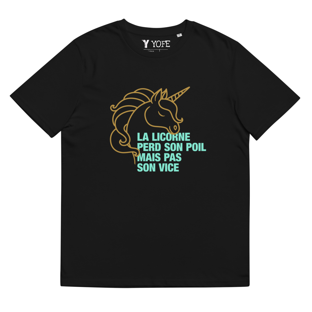T-shirt - la licorne perd son poil mais pas son vice-YOFE YOGA