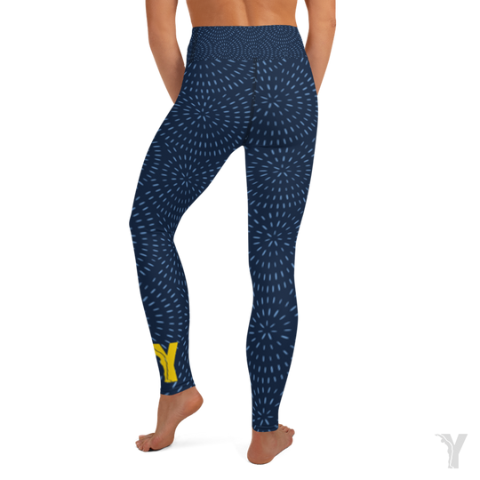 Legging de Yoga - bleu spirale