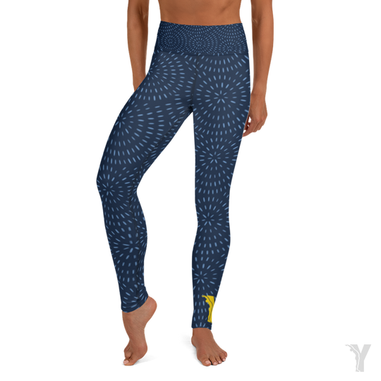 Legging de Yoga - bleu spirale