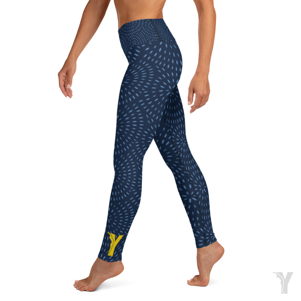 Legging de Yoga - bleu spirale