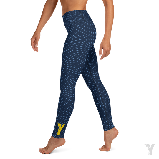 Legging de Yoga - bleu spirale