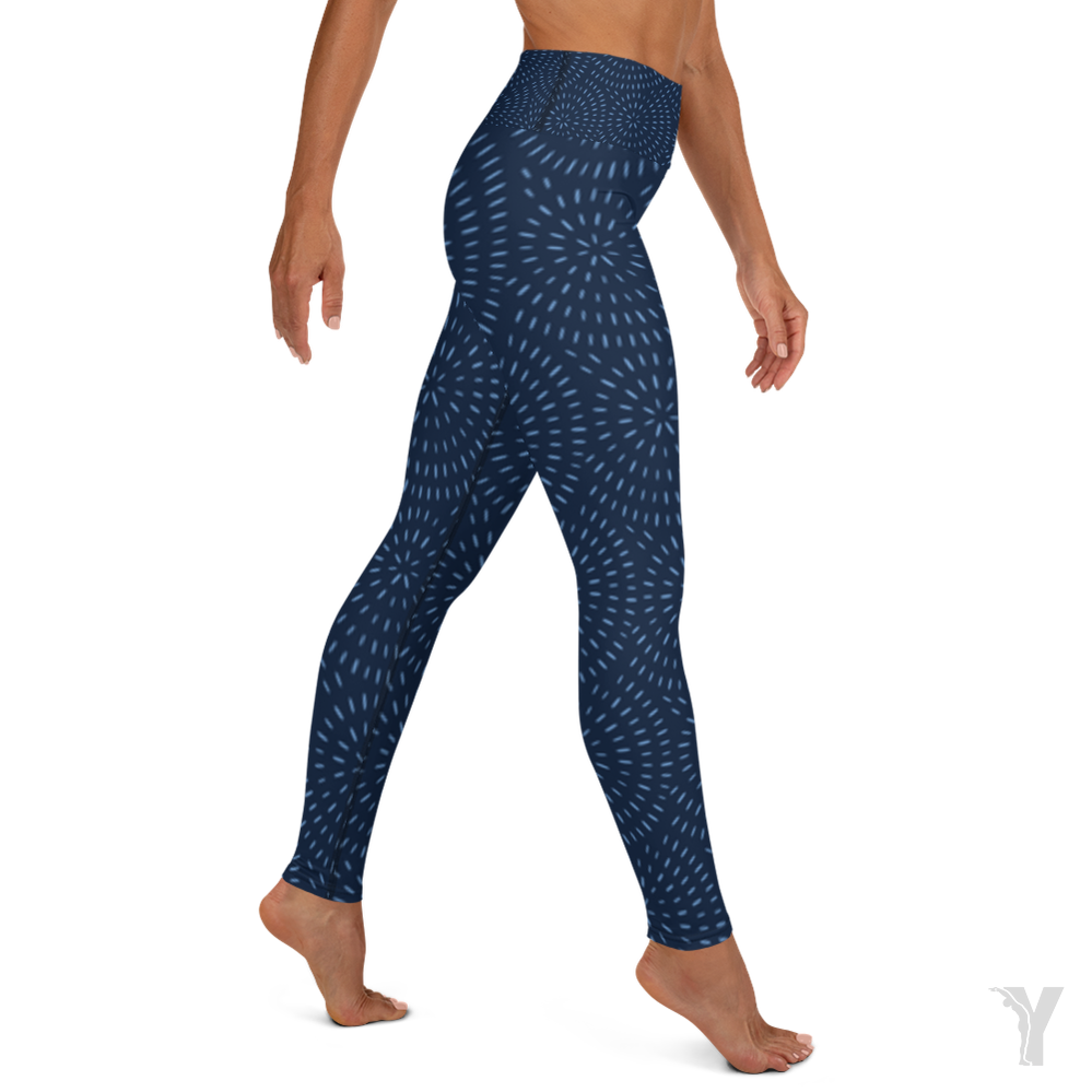 Legging de Yoga - bleu spirale