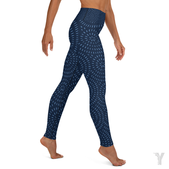 Legging de Yoga - bleu spirale