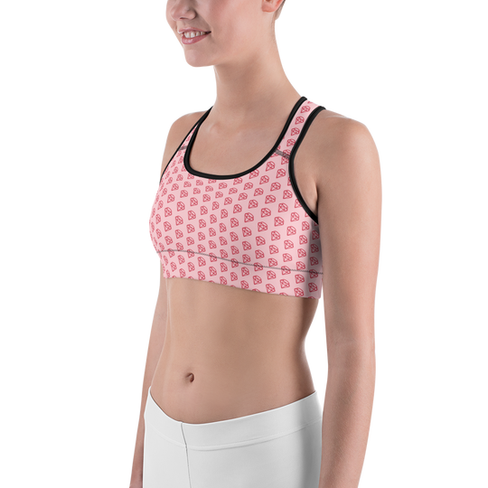 Brassière de yoga - diamant couture noire profil