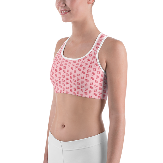 Brassière de yoga - diamant couture blanche profil droit