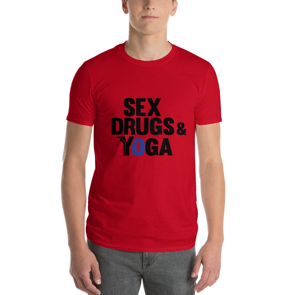 t-shirt homme rouge yoga - s*x dr*g and yoga - yofe -YOFE YOGA