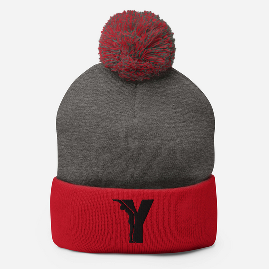 Yofe - Bonnet à pompon - logo Y-YOFE YOGA